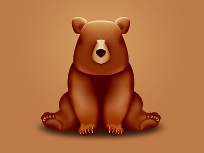 Bear animal bear brown character illustration nature