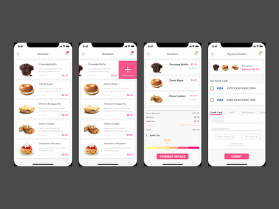 Checkout - UI Concept app app concept branding design flat identity ios minimal mobile mobile app design pink type typography ui ux vector white