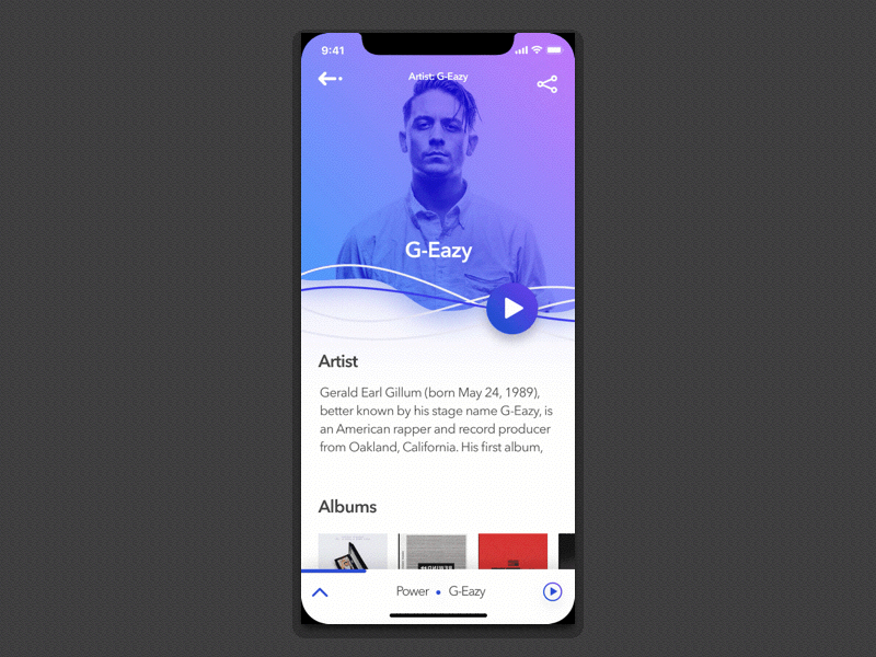 UI Daily Day 9: Music Player