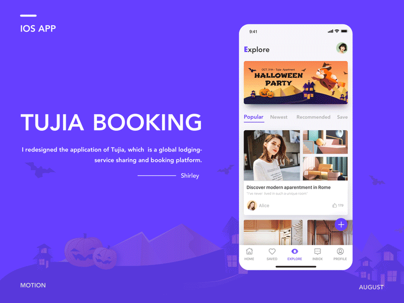 Tujia(homestay booking platform）User flow - Explore ui