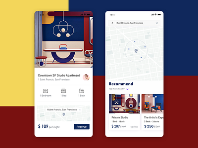 U.S. version of Tujia (homestay booking platform） app ui ui design user interface