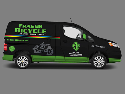 Fraser Bicycle : Bike Shop Van bicycle bike shop cycling van design van graphics van wrap