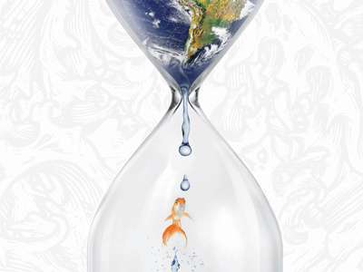 Boom art direction concept earth goldfish hour glass hourglass ornate ornate pattern print theater theatre water