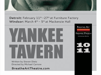 Yankee Tavern : Bottom art direction blackoak std cantarell concept impact lockup poster print theater theatre