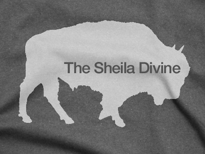 T-Shirt: The Sheila Divine | Buffalo logo belgium boston buffalo grey helvetica neue indie minimal mock music one color rock shirt simple tshirt white