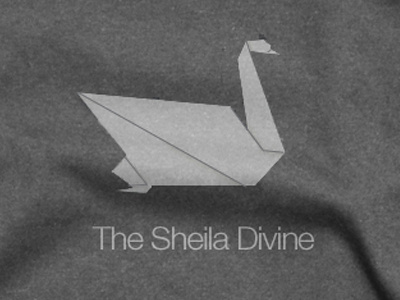 T-Shirt: The Sheila Divine | The Swan belgium boston buffalo grey indie minimal mock music one color origami rock shirt simple swan tshirt white