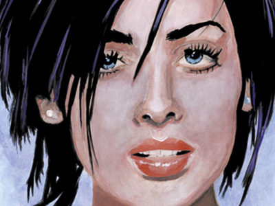 Natalie Imbruglia acrylic paint bainbridge board 172 colored pencils hot press board illustration