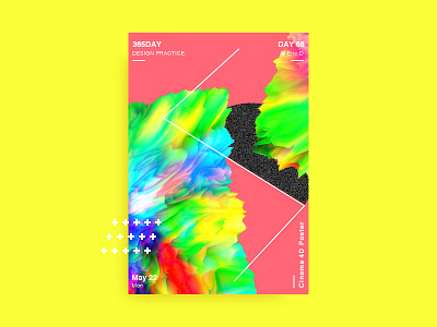 Design 68.1 2017 3d poster c4d cinema4d color design free pography poster