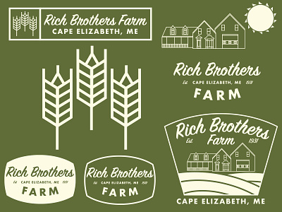 Rich Brothers Farm Branding branding branding design farm farming icon illustration illustrator logo maine vector