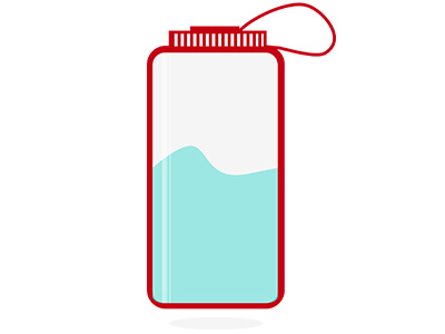 Nalgene Bottle blue bottle camping design flat icon illustrator nalgene outdoors red vector water