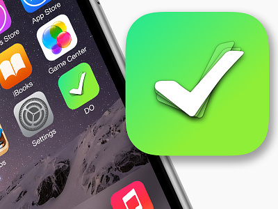 ToDo List Icon - iOS app check do gradient green icon ios iphone mockup sketch todo list