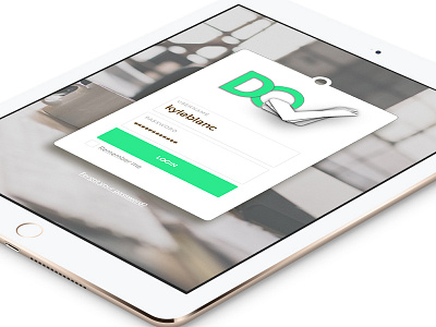 DO Login Form - iPad do form ipad login mock sketch ui