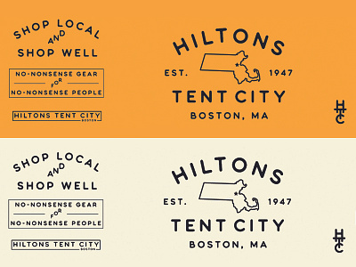 Hiltons Tent City - Logotype v2 boston bouquet typeface branding identity logo logotype massachusetts sign signage tent topography