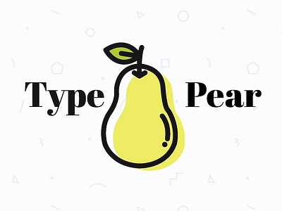 Type Pear fruit graphic design logo pear type typography web design