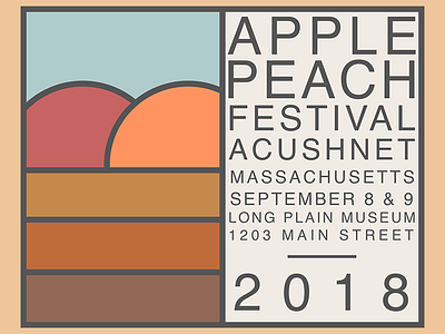 Apple Peach Festival 2018 acushnet apple applepeachfestival fall festival illustration massachusetts peach sketch