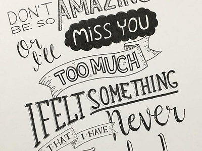 Don't be so Amazing hand lettering