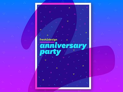 So Fresh anniversary austin confetti fjord party poster type typography