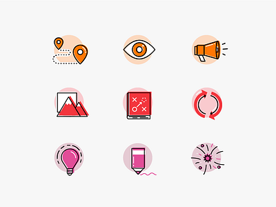 Offset Icon Illustrations