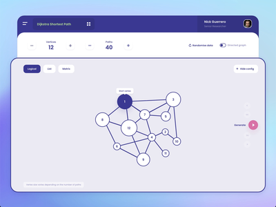 Shortest path simulation app adobe xd app clean concept minimal mobile design product design simulation ui design xd