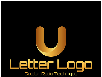 Typography word u with Golden Ratio Technique branding golden ratio logo golden ratio logo u graphic design logo u letter logo u word logo