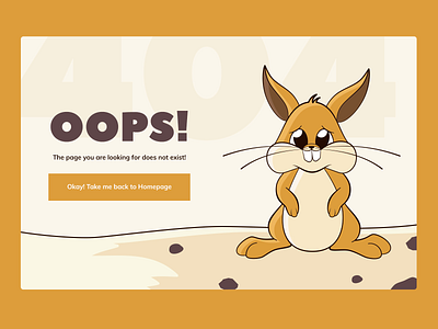 Daily UI #008 - 404 page 404 404 error 404 error page 404 page animal bunny daily 100 challenge dailyui dailyui008 illustration rabbit ui