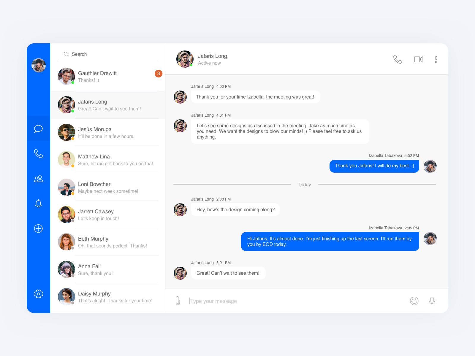 Daily UI #013 - Direct Messaging by Priyanka Bhandari on Dribbble