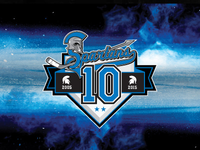 Sheffield Spartans 10th anniversary icehockey logo