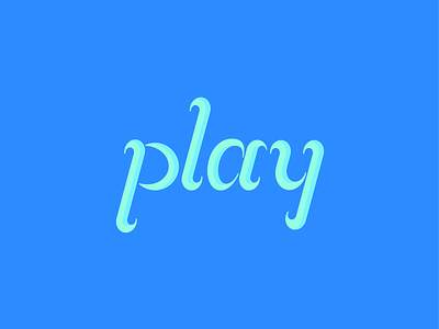play italic play stroke type typography vector