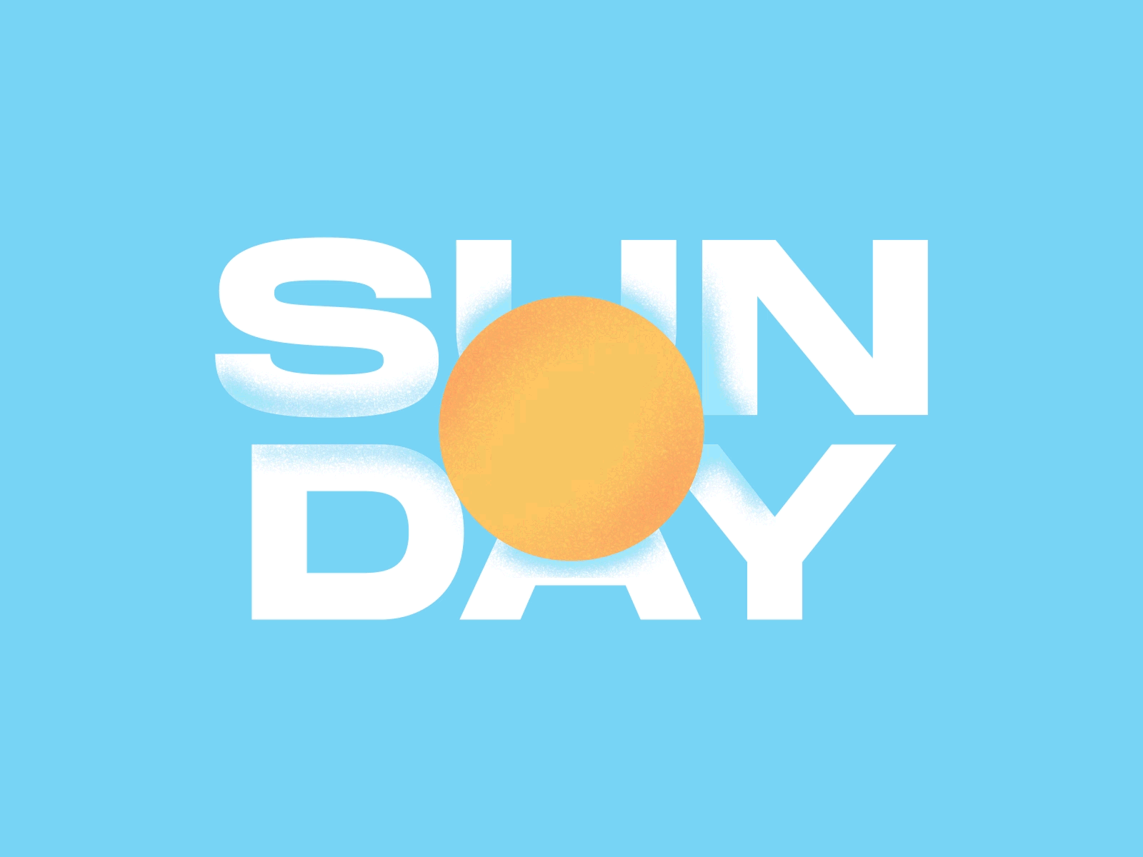 Sunday gif grain graphic noise sun sunday type