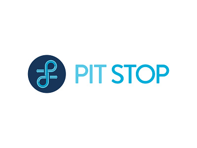 Pit Stop blue car graphic logo pit pitstop road stop vector