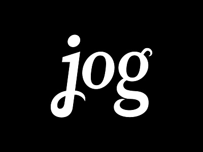 jog black custom design graphic hand lettering minimal serif type typeface white