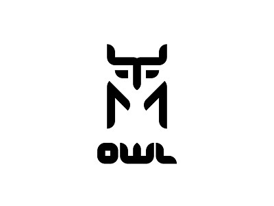 Owl Abstract abstract angle black graphic icon logo owl shape vector