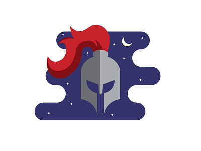 Night Knight design graphic illustrator knight minimal night shape vector