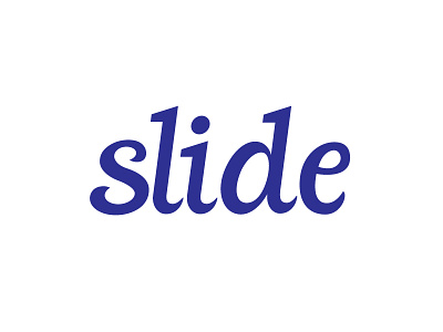 Slide blue design graphic letter lettering serif slide