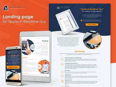 Landing page for Realtime-Spy design landing page landing design landing page design uiux design web design