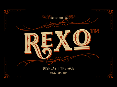 REXO - Typeface decorative display type font display logotype slabserif typeface design