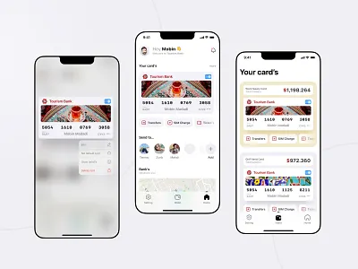 TourismBank Mobile app app bank ui bankapp credit credit card design iosui minimal mobile mobile ui nft sfpro ui ui mobile uiapp uitrand uiux uix ux white