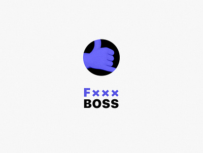F‍‍‍‍-Boss Logo Design 3d ads brand branding brandmark clean design graphic design hand identity logo logo design mark minimal monogram purple symbol vector visual visual identity