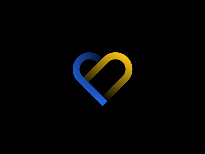 Stay strong Ukraine! 💙💛 black blue branding graphic design heart logo minimal not to war standwithukraine stopwar ukraine war westandwithukraine yellow