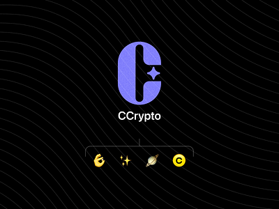 CCrypto ads bitcoin black branding crypto currency design eth graphic design logo logodesign minimal moon nft planet space star visual visual identity web