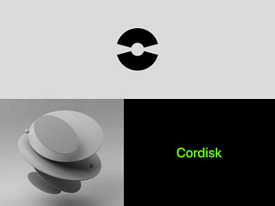 Cordisk Visual Identity ads black brand branding design disk graphic graphic design green logo logodesign minimal vector visual visualidentity