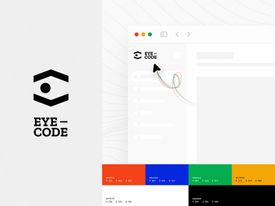 EyeCode Brand Design ads black brand brand design branding code coding colors cool cute design graphic design illustration logo logo design minimal visual visual identity web