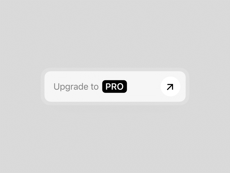 Upgrade to Pro Button ads animation app app design arrow button click design graphic design minimal motion motion graphics ui ui motion up web web design web motion