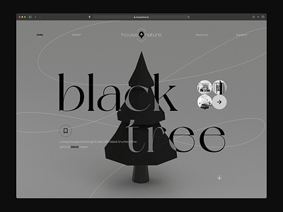 house nature UI design 3d architecture awwwards black card design dark decoration design home house interaction minimal nature old school tree ui ui design web web design web ui