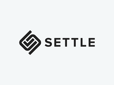 Settle logo black logo service sketch