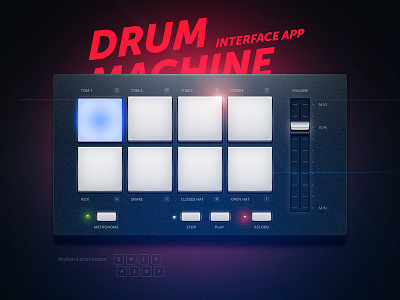 Drum Machine application drummachine illustration