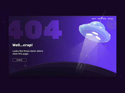 Daily UI - 404 page #dailyui 404 404 page dailyui error page ui