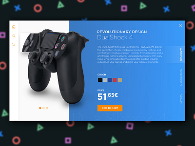 Daily UI - Single product #dailyui controller daily ui dailyui dualshock playstation product page single product ui