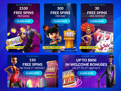 Casino Promo Page casino characters landing offers promotion slots