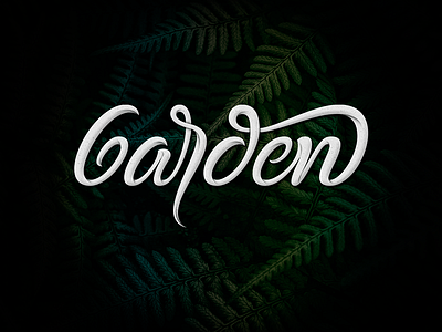 Garden brushlettering garden hand draw lettering letters logotype script type typedesign typography